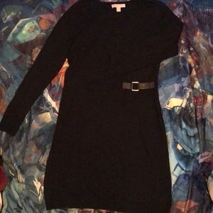 Black dress with side buckle